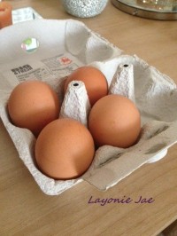 Eggs for Layonie Jae's homemade egg shampoo